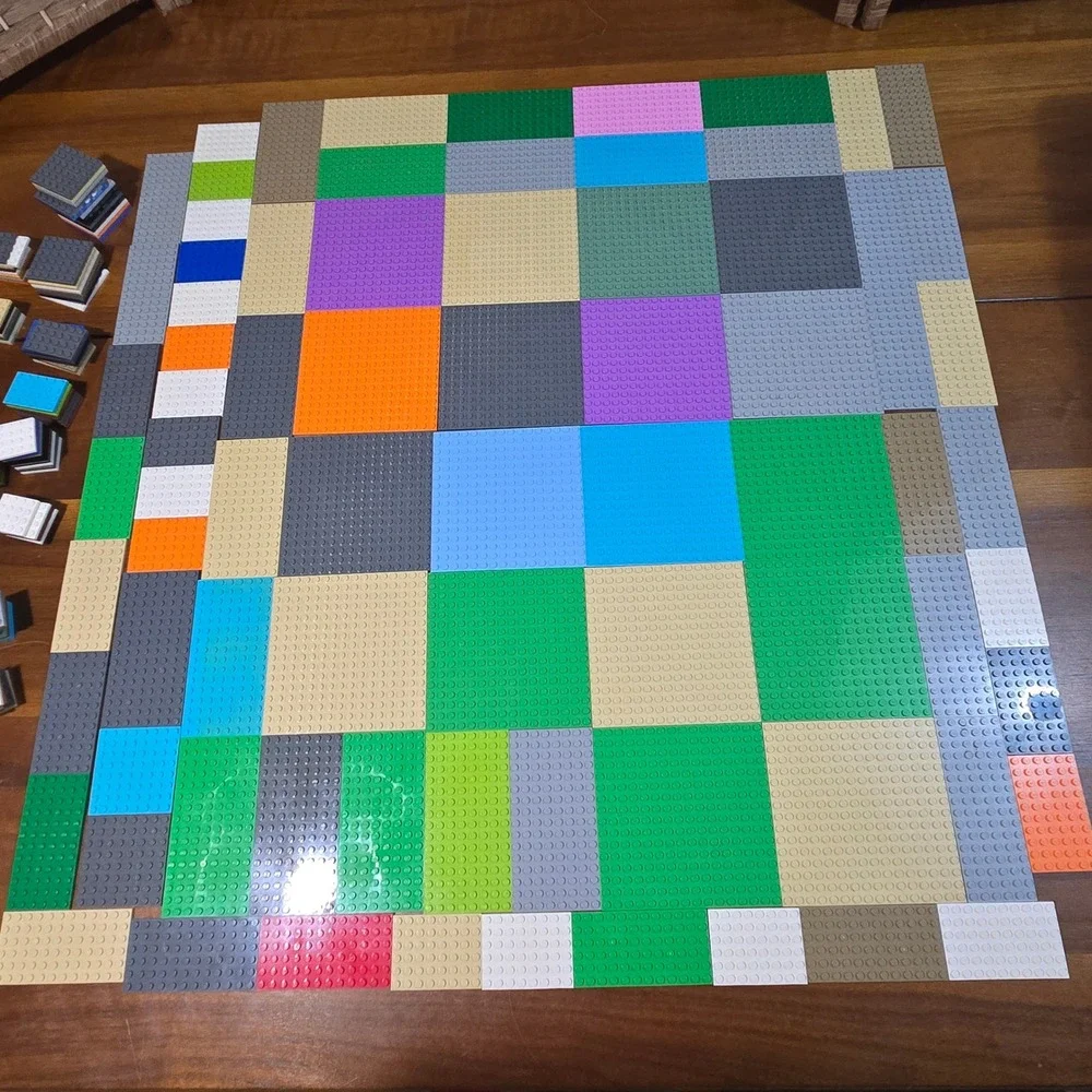 LEGO 233 Pc Large Plate Lot 16x16 8x16 6x16 Assorted Sizes Colors Genuine